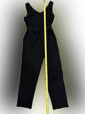 Liz Claiborne Black Sleeveless Belted Jumpsuit